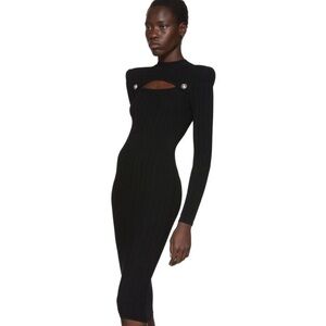 Balmain Black Long Sleeve Dress